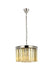Sydney 3-Light Pendant in Polished Nickel with Golden Teak (Smoky) Royal Cut Crystal