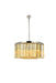 Sydney 8-Light Chandelier in Polished Nickel with Golden Teak (Smoky) Royal Cut Crystal
