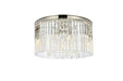 Sydney 8-Light Flush Mount in Polished Nickel with Clear Royal Cut Crystal