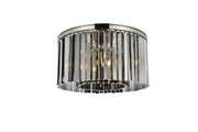Sydney 8-Light Flush Mount in Polished Nickel with Silver Shade (Grey) Royal Cut Crystal
