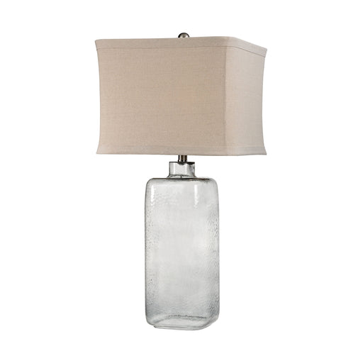 Hammered Grey Glass Table Lamp