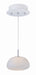 Puffs 1-Light LED Pendant in White