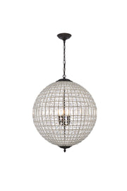 Olivia 5-Light Chandelier in Dark Bronze with Clear Royal Cut Crystal