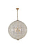 Olivia 8-Light Chandelier in French Gold with Clear Royal Cut Crystal