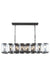 Monaco 16-Light Chandelier in Flat Black (Matte) with Clear Glass