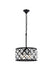 Madison 4-Light Pendant in Matte Black with Clear Royal Cut Crystal