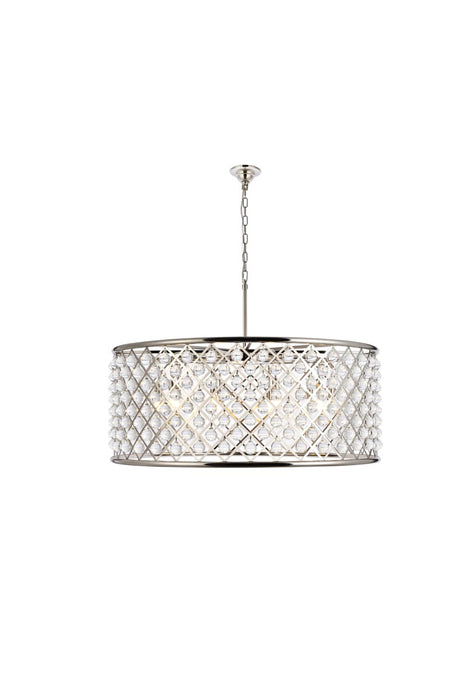 Madison 10-Light Chandelier in Polished Nickel with Clear Royal Cut Crystal