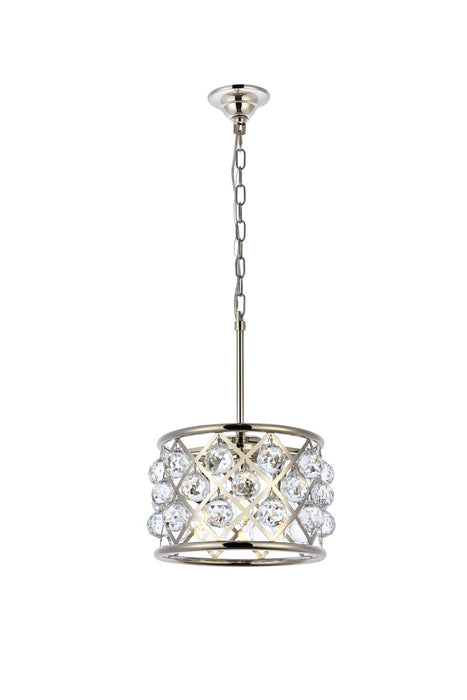 Madison 3-Light Pendant in Polished Nickel with Clear Royal Cut Crystal