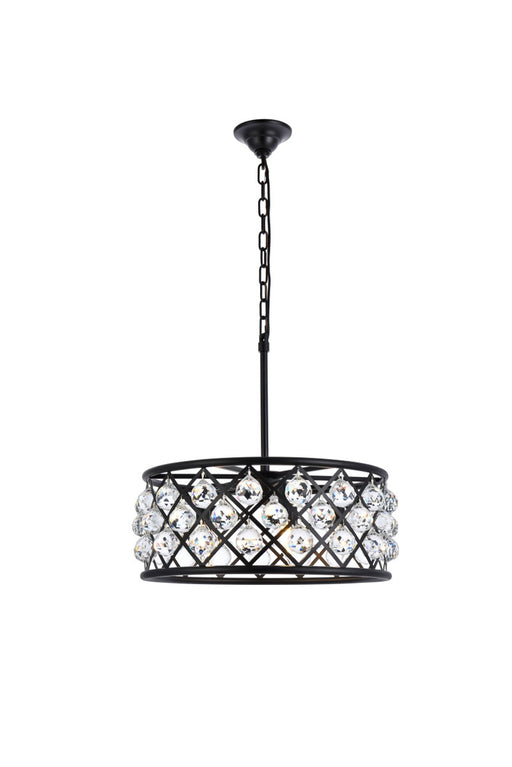 Madison 5-Light Chandelier in Matte Black with Clear Royal Cut Crystal