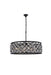 Madison 8-Light Chandelier in Matte Black with Silver Shade (Grey) Royal Cut Crystal