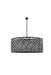 Madison 10-Light Chandelier in Matte Black with Silver Shade (Grey) Royal Cut Crystal