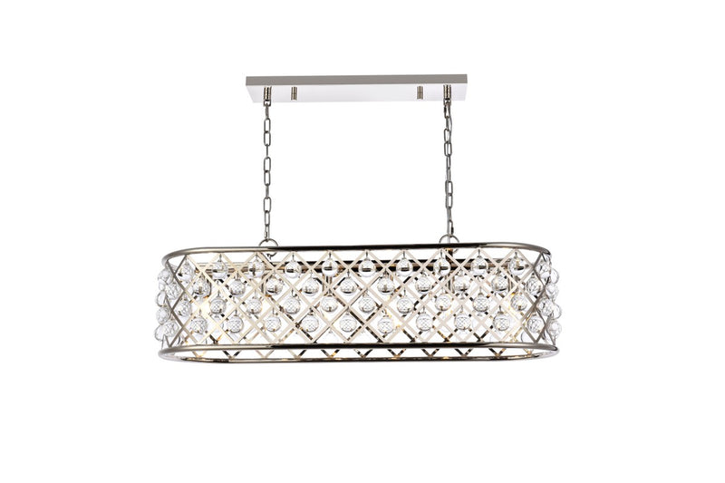 Madison 6-Light Chandelier in Polished Nickel with Clear Royal Cut Crystal