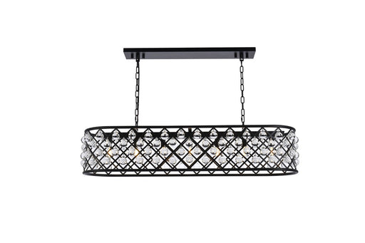 Madison 7-Light Chandelier in Matte Black with Clear Royal Cut Crystal