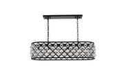 Madison 6-Light Chandelier in Matte Black with Clear Royal Cut Crystal