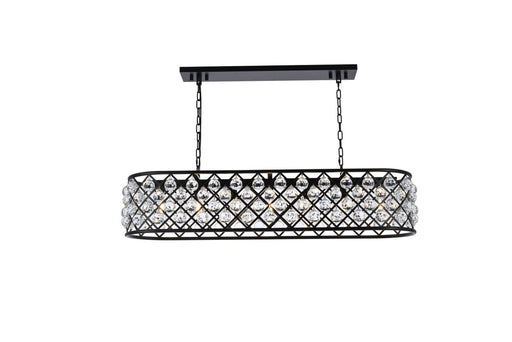 Madison 7-Light Chandelier in Matte Black with Clear Royal Cut Crystal