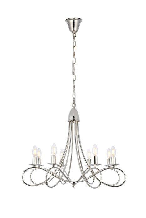 Lyndon 8-Light Pendant in Polished Nickel