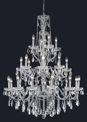 St. Francis 24-Light Chandelier in Chrome with Clear Royal Cut Crystal