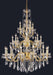 St. Francis 24-Light Chandelier in Gold with Clear Royal Cut Crystal
