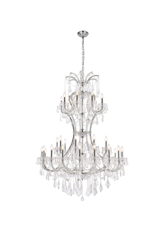 Maria Theresa 36-Light Chandelier in Chrome with Clear Royal Cut Crystal