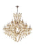 Maria Theresa 37-Light Chandelier in Golden Teak with Golden Teak (Smoky) Royal Cut Crystal