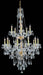 Verona 15-Light Chandelier in Gold with Clear Royal Cut Crystal