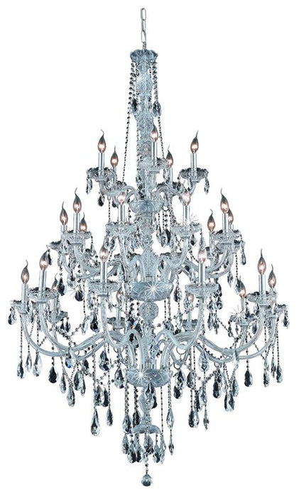 Verona 25-Light Chandelier in Chrome with Clear Royal Cut Crystal