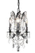 Rosalia 3-Light Pendant in Dark Bronze with Clear Royal Cut Crystal