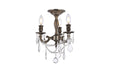Rosalia 3-Light Flush Mount in Pewter with Clear Royal Cut Crystal