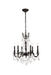 Rosalia 6-Light Chandelier in Dark Bronze with Clear Royal Cut Crystal