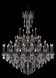 Rosalia 45-Light Chandelier in Dark Bronze with Clear Royal Cut Crystal