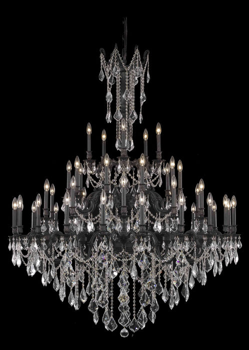 Rosalia 45-Light Chandelier in Dark Bronze with Clear Royal Cut Crystal