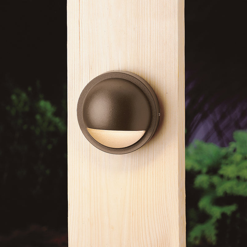 Half Moon LED Deck Light in Textured Architectural Bronze - Lamps Expo