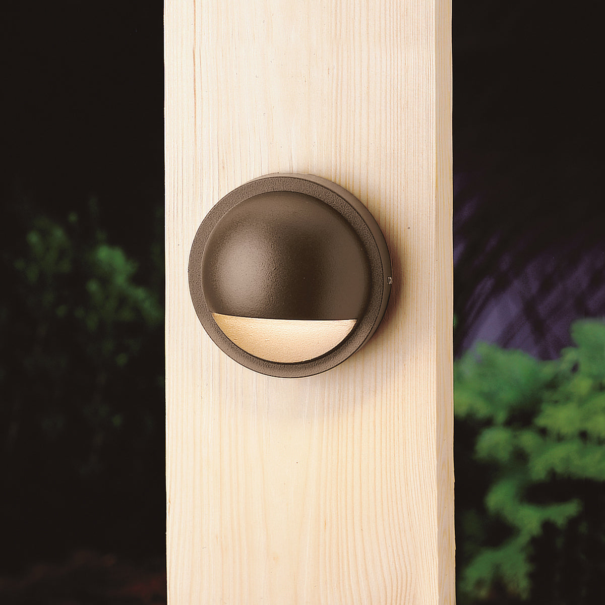 Half Moon LED Deck Light in Textured Architectural Bronze - Lamps Expo