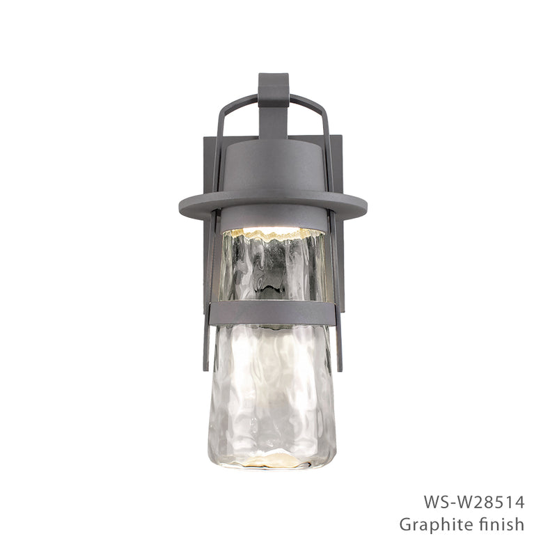Balthus 1 Light Outdoor Wall Light in Graphite - Lamps Expo