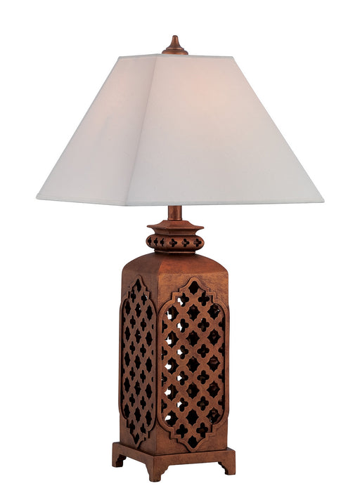 Misha Table Lamp in Dark Bronze Fabric Shade - Lamps Expo