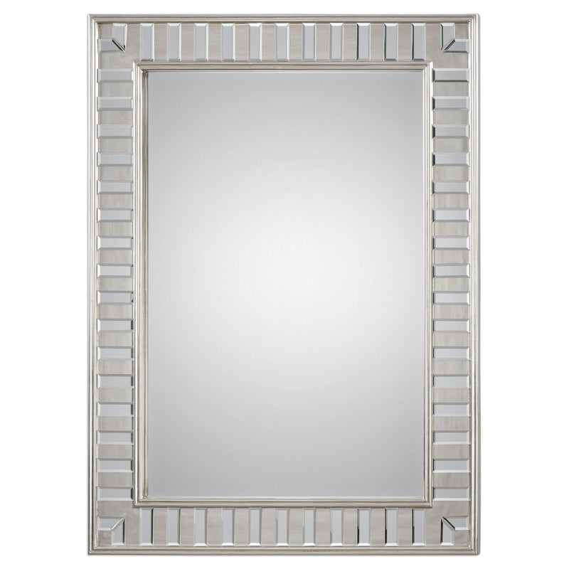 Uttermost's Lanester Silver Leaf Mirror Designed by Jim Parsons