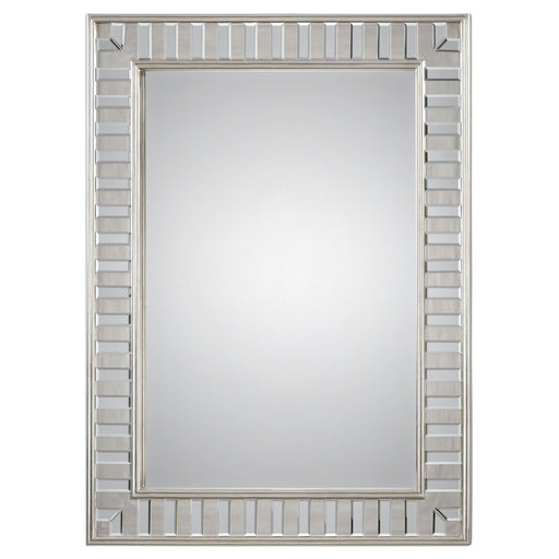 Uttermost's Lanester Silver Leaf Mirror Designed by Jim Parsons
