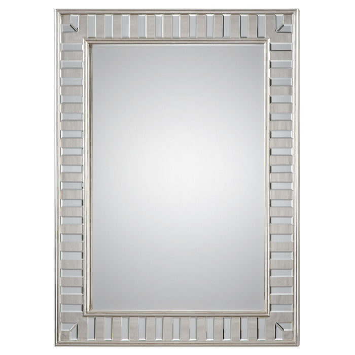 Uttermost's Lanester Silver Leaf Mirror Designed by Jim Parsons
