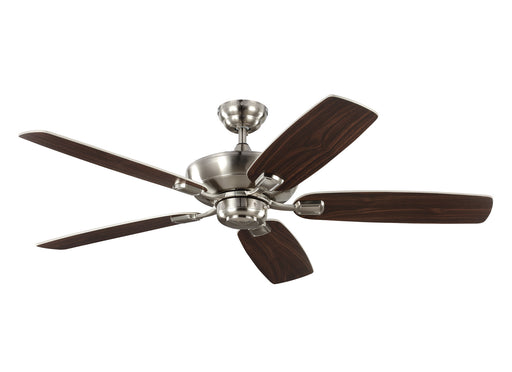 Colony Max Ceiling Fan in Brushed Steel with Silver / American Walnut Blade
