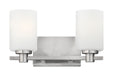 Karlie Two Light Vanity in Brushed Nickel