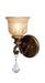 Norwalk 1 Light Wall Mount in Bronze Umber with Clear Spectra Crystal