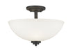 Ashton 3 Light Semi Flush Mount in Bronze