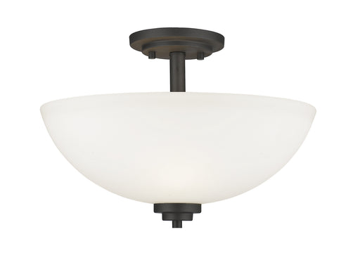 Ashton 3 Light Semi Flush Mount in Bronze