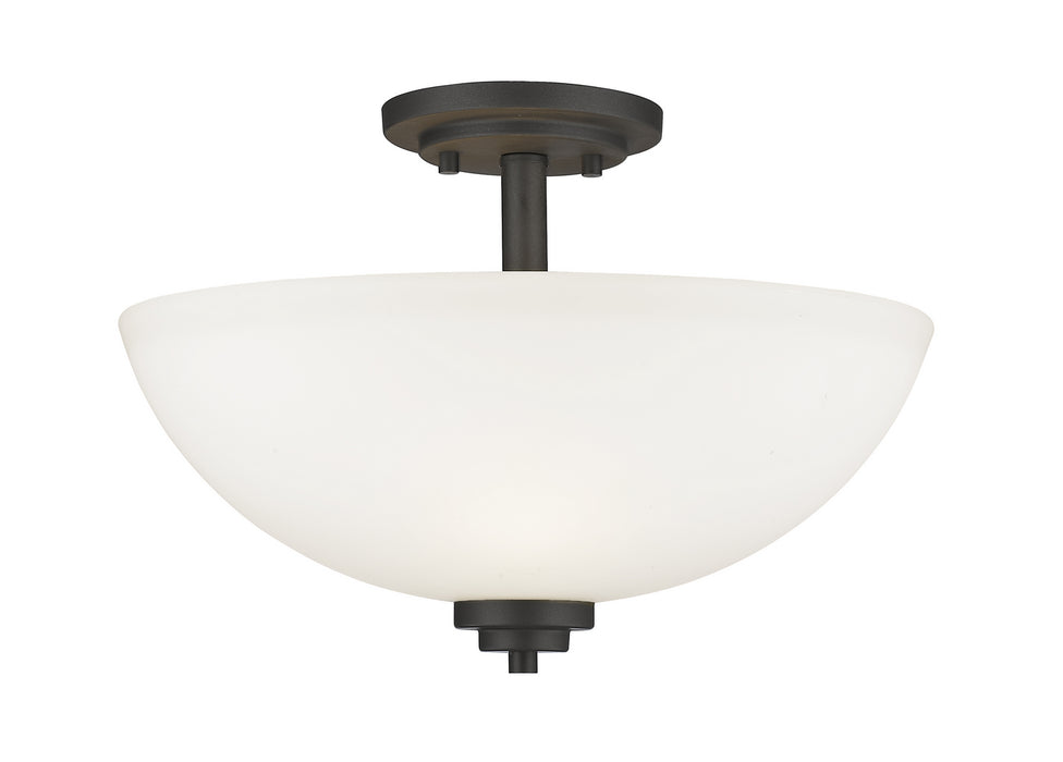 Ashton 3 Light Semi Flush Mount in Bronze