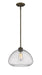 Amon 1 Light Pendant in Olde Bronze with Clear Seedy Glass