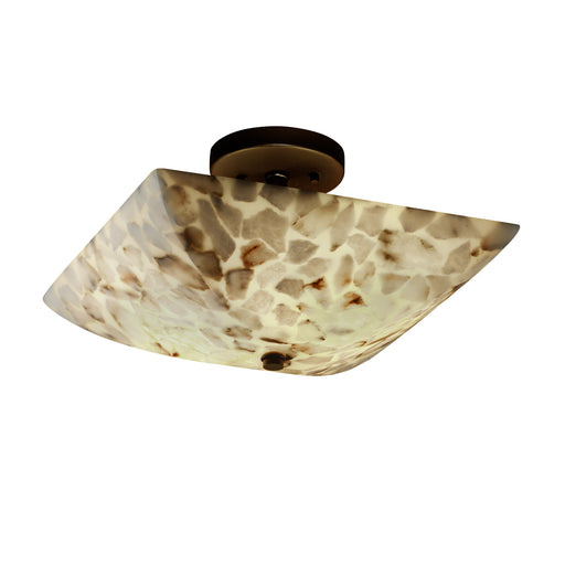 14 Square Semi-Flush Bowl in Dark Bronze - Lamps Expo