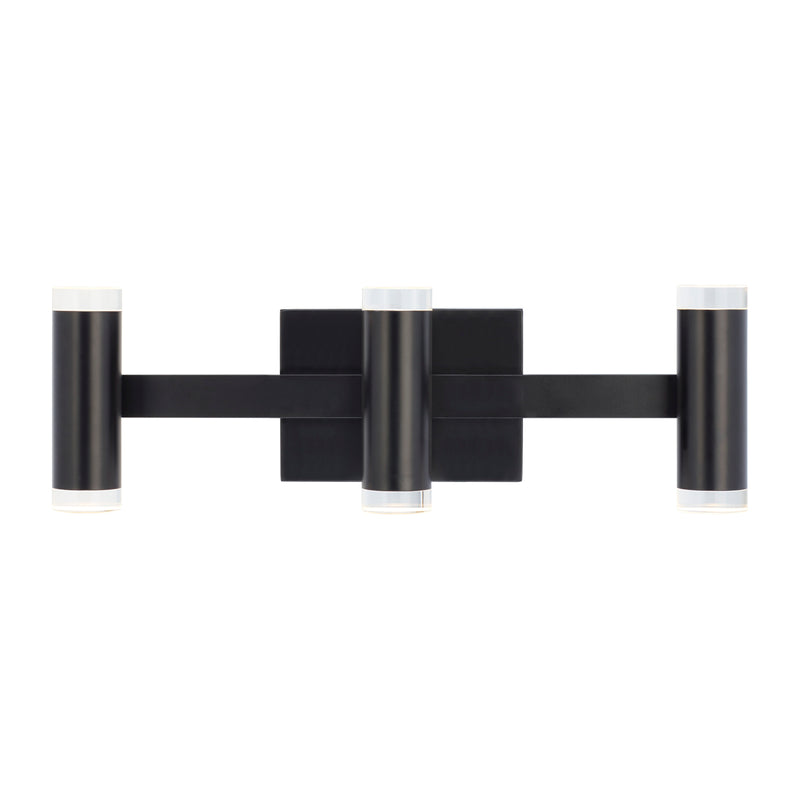Dobson II 3-Light Bath Vanity Light in Matte Black