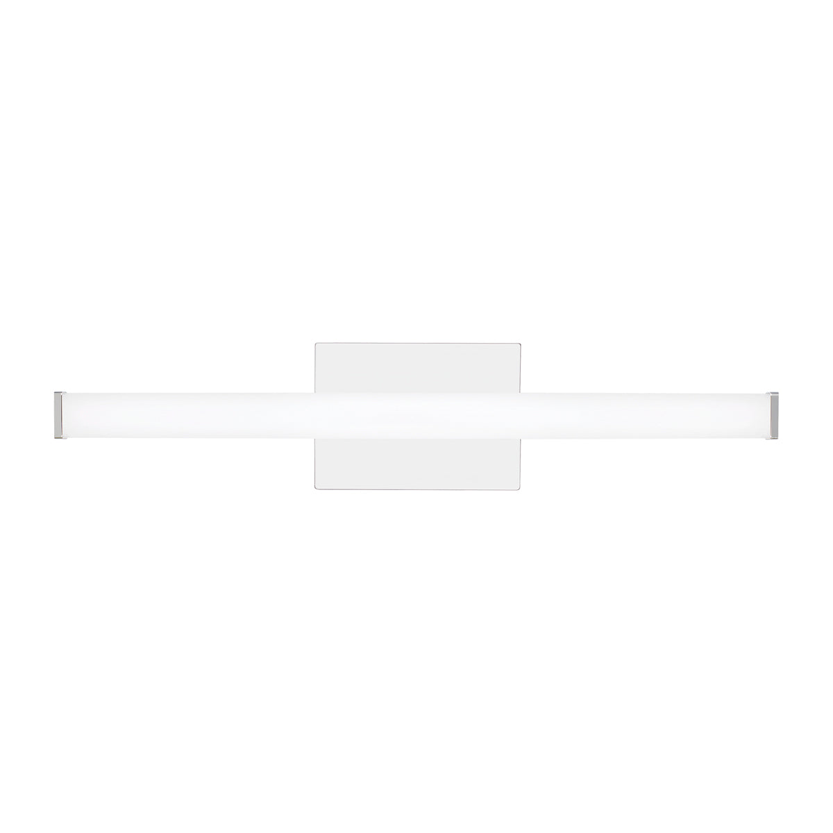 Lufe Square 24" Bath Vanity Light in Chrome