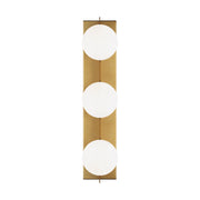 Orbel 3-Light Bath Vanity Light in Aged Brass