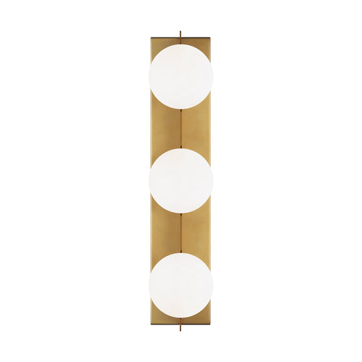 Orbel 3-Light Bath Vanity Light in Aged Brass